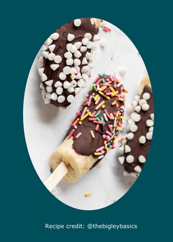 Frozen Chocolate Covered Banana Pops