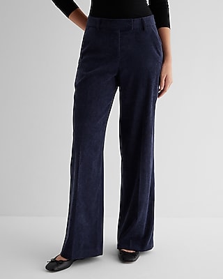 editor mid rise textured corduroy relaxed trouser pant