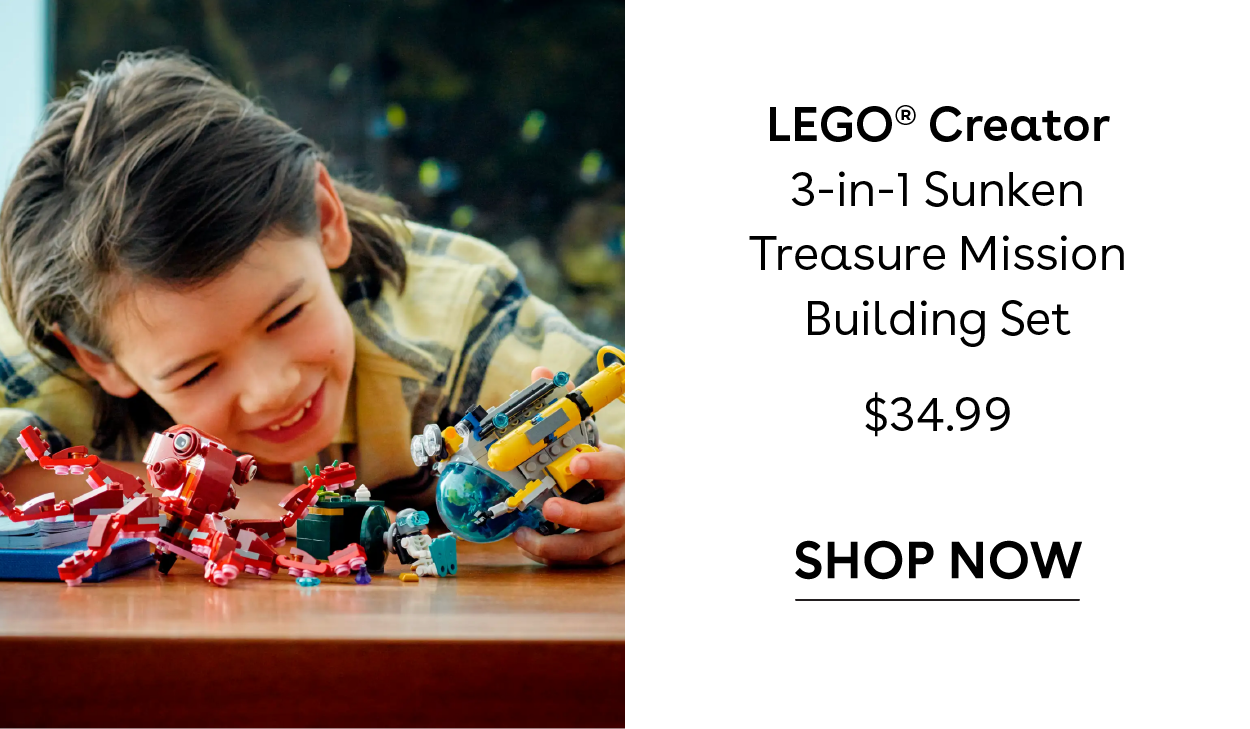 LEGO Creator 3 in 1 Sunken Treasure Mission Building Set $34.99 Shop Now