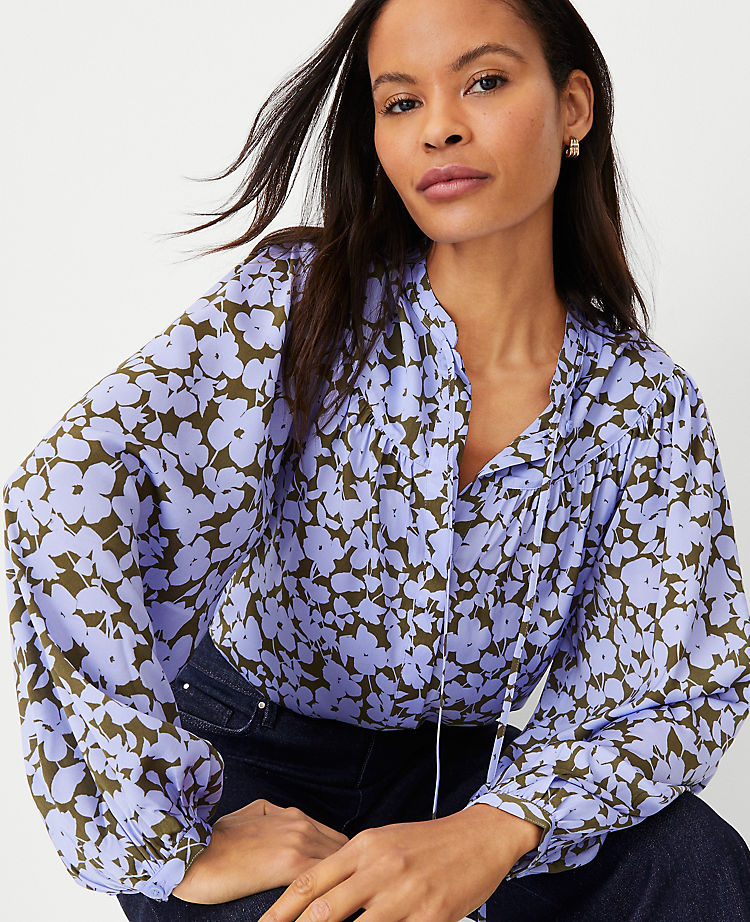 Floral Shirred Yoke Top