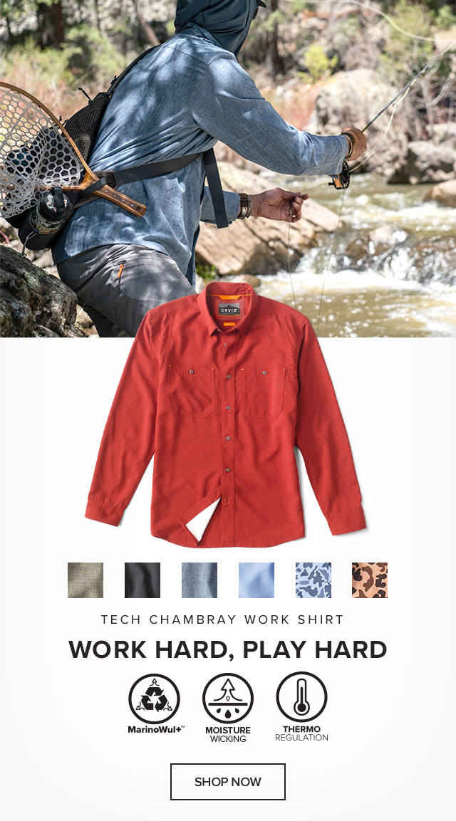 Men's Performance Shirts Travel Days, Fishing Days, Work Days & Getaways Don't know what the day will bring? Trust these proven performers for every adventure.