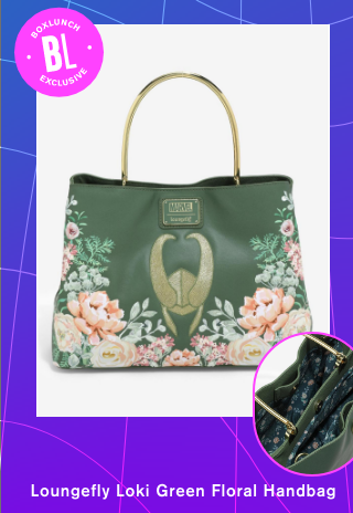 Loungefly Loki Green Floral Handbag