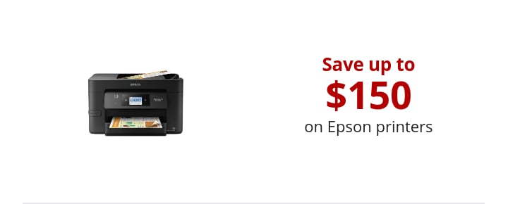 Save up to $150 on Epson printers