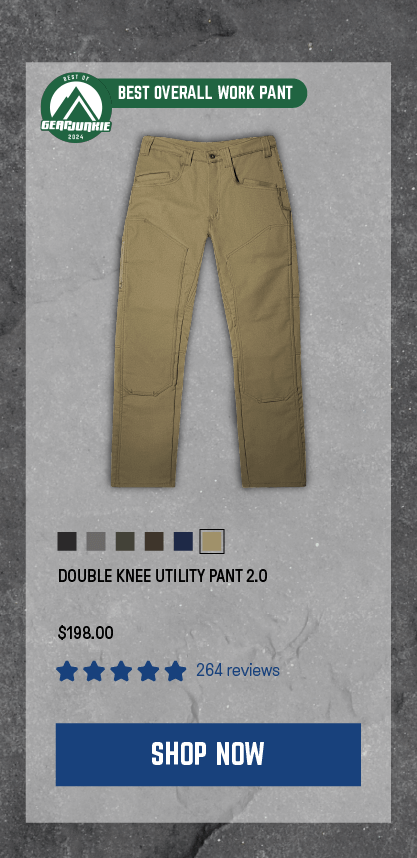 Double Knee Utility Pant 2.0 in Khaki