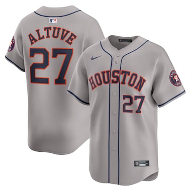  Nike Jose Altuve Gray  Away Limited Player Jersey