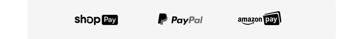 Alternative payment options: ShopPay, PayPal, Amazon Pay