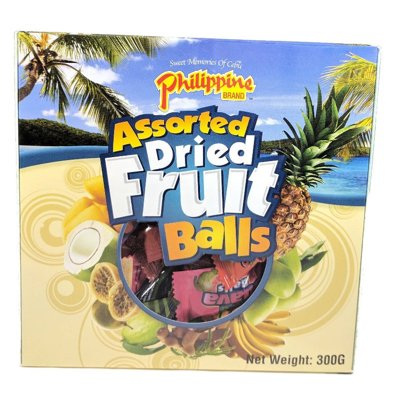 Image of Philippine Dried Assorted 8 Flavor Fruit Balls Chewy Fruit Treats Gift Box