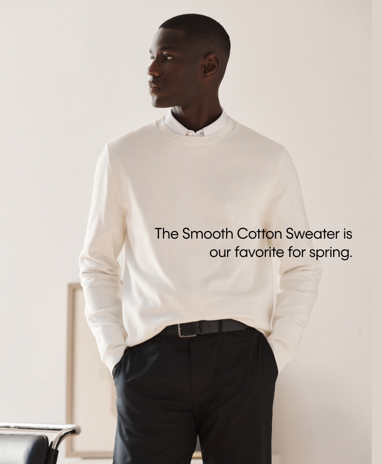 The Smooth Cotton Sweater is our favorite for spring.