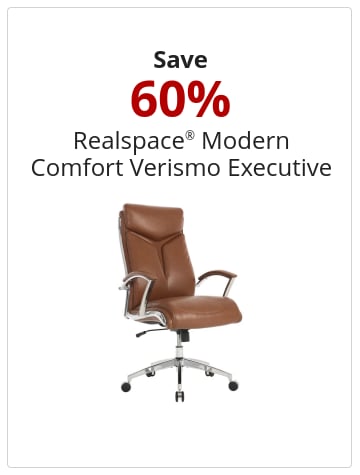 60% off Realspace® Modern Comfort Verismo Executive Chair