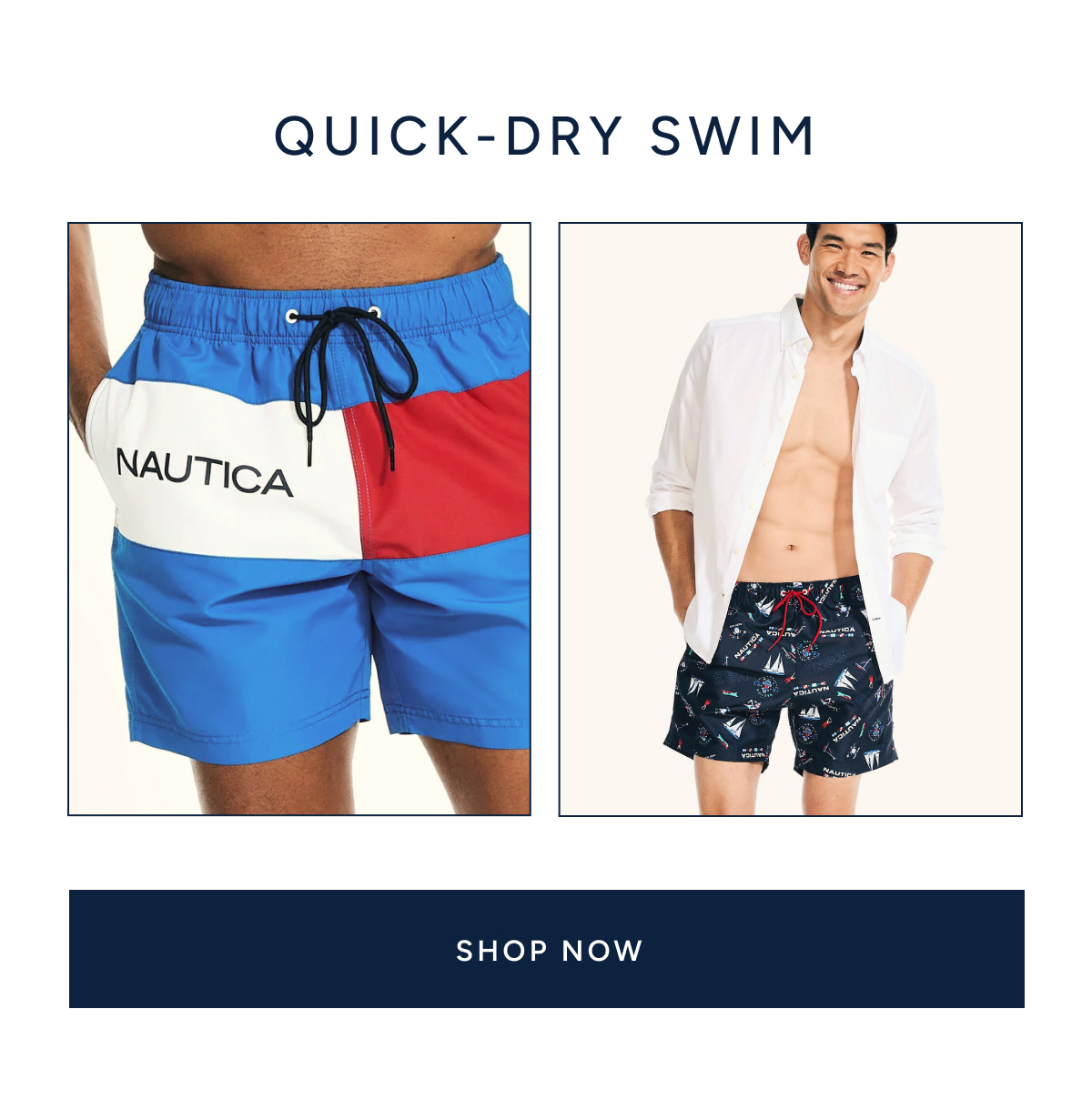 Quick dry swim. Shop now