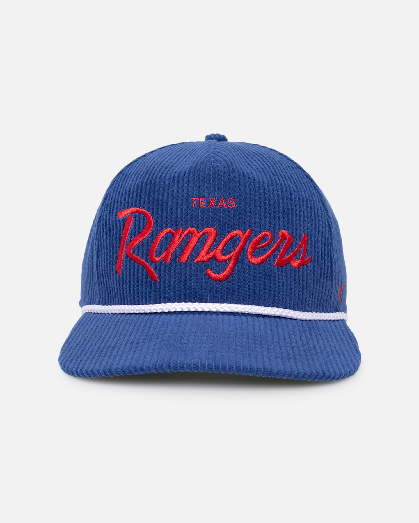 Image of 47 Brand Texas Rangers 'MLB Opening Day' Corduroy Crossrope Hitch Snapback Royal