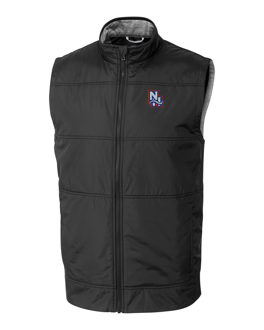 Image of New Hampshire Fisher Cats Cutter & Buck Stealth Hybrid Quilted Mens Big and Tall Windbreaker Vest