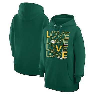  G-III 4Her by Carl Banks Hunter Green  Love Graphic Pullover Hoodie