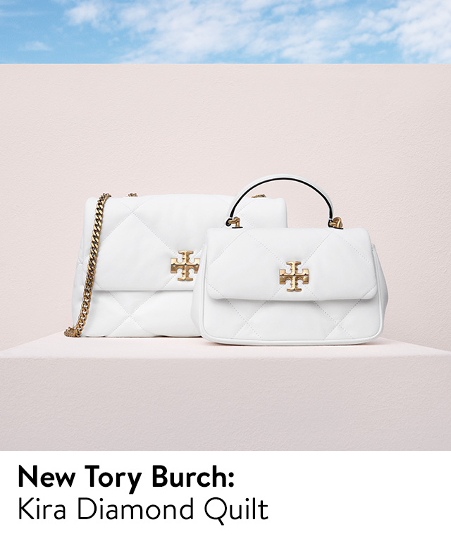 Kira Diamond Quilted white handbags from Tory Burch.