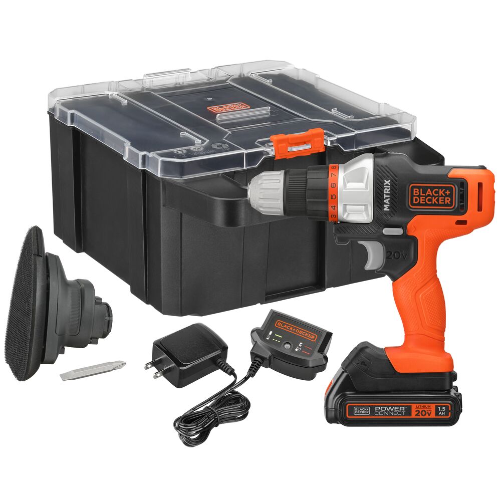 Image of MATRIX™ 20V MAX* Drill Kit, Includes Sander Attachment, Storage Case, Battery and Charger