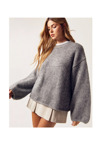 Oversized Crew Neck Sweater