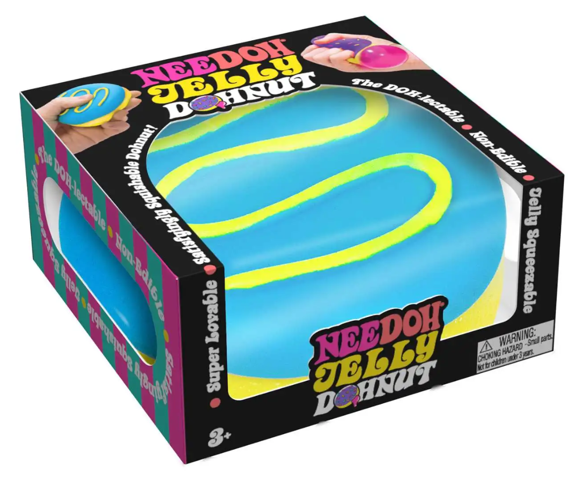 Nee Doh Jelly Donut 3 Inch Squish Ball Fidget Toy