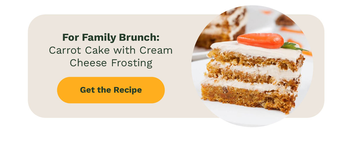 For Family Brunch: Carrot Cake with Cream Cheese Frosting