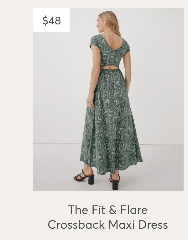 The Fit & Flare Crossback Maxi Dress