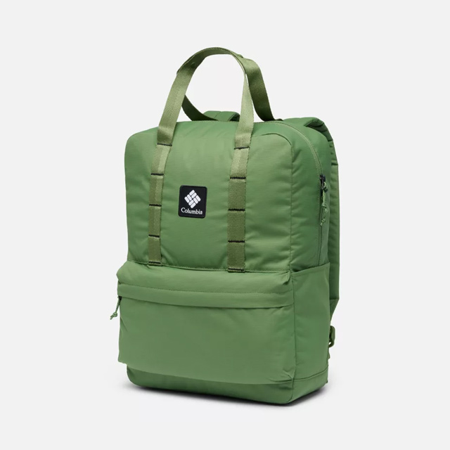 A green backpack