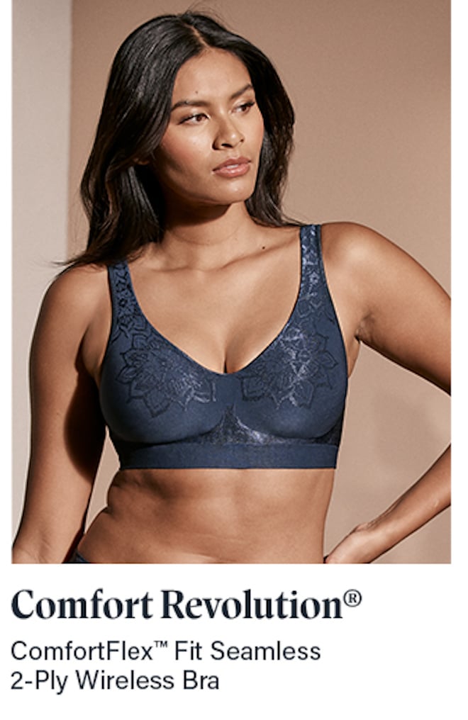 Comfort Revolution ComfortFlex Fit Seamless 2-Ply Wireless Bra