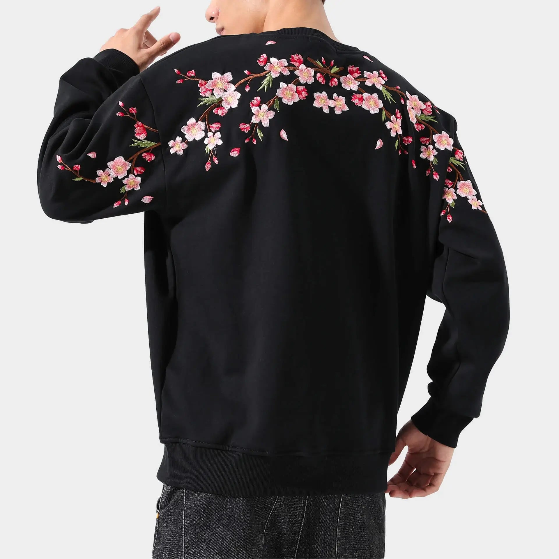 Image of Sakura Embroidered Sweatshirt