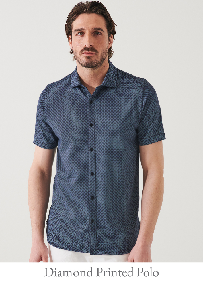 PIMA COTTON STRETCH PRINTED SHIRT