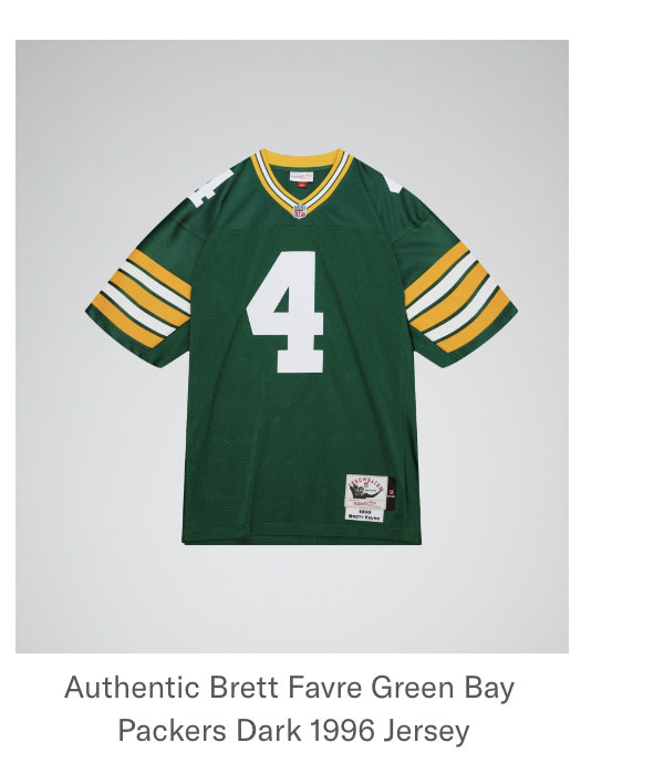 Authentic Brett Favre Green Bay Packers Dark 1996 Jersey