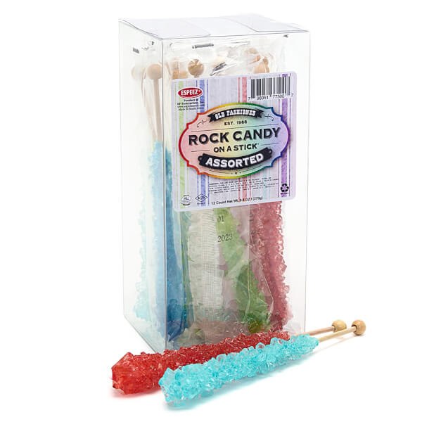 127871 - Espeez Rock Candy Crystal Sticks - Assorted: 12-Piece Box