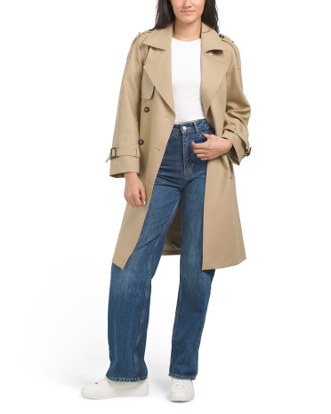 Belted Double Breasted Trench Coat