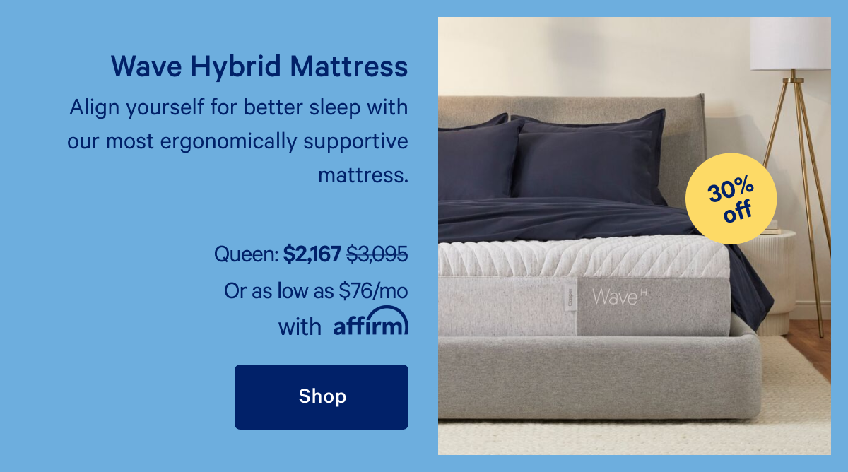 Wave Hybrid Mattress >> Align yourself for better sleep with our most ergonomically supportive mattress. >> Shop >>