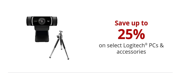 Save up to 25% on select Logitech® PCs & accessories