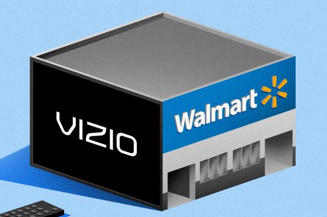 Walmart and Vizio logos together