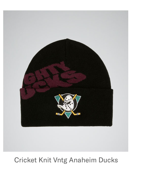 Cricket Knit Vntg Anaheim Ducks