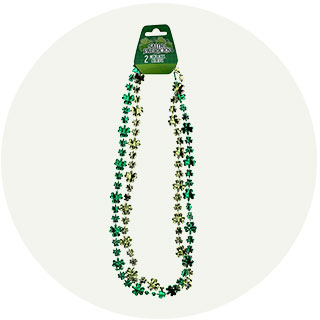 2-pk. shamrock beaded necklaces