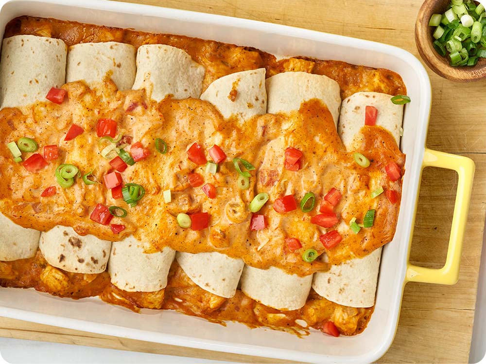 Easy Chicken and Cheese Enchiladas