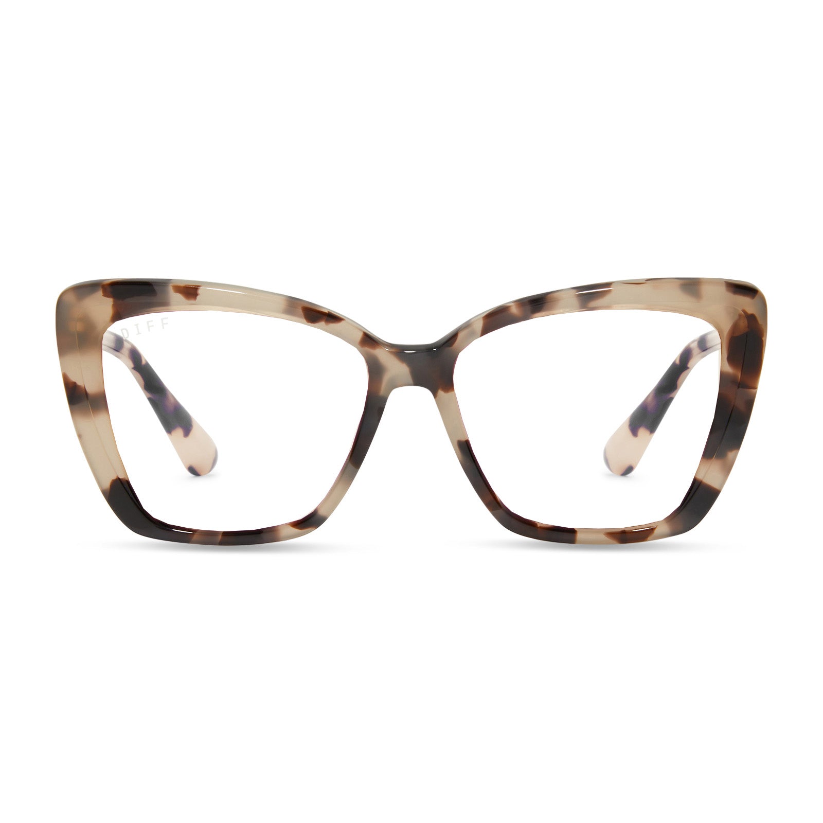 Image of BECKY II XS - CREAM TORTOISE + CLEAR GLASSES