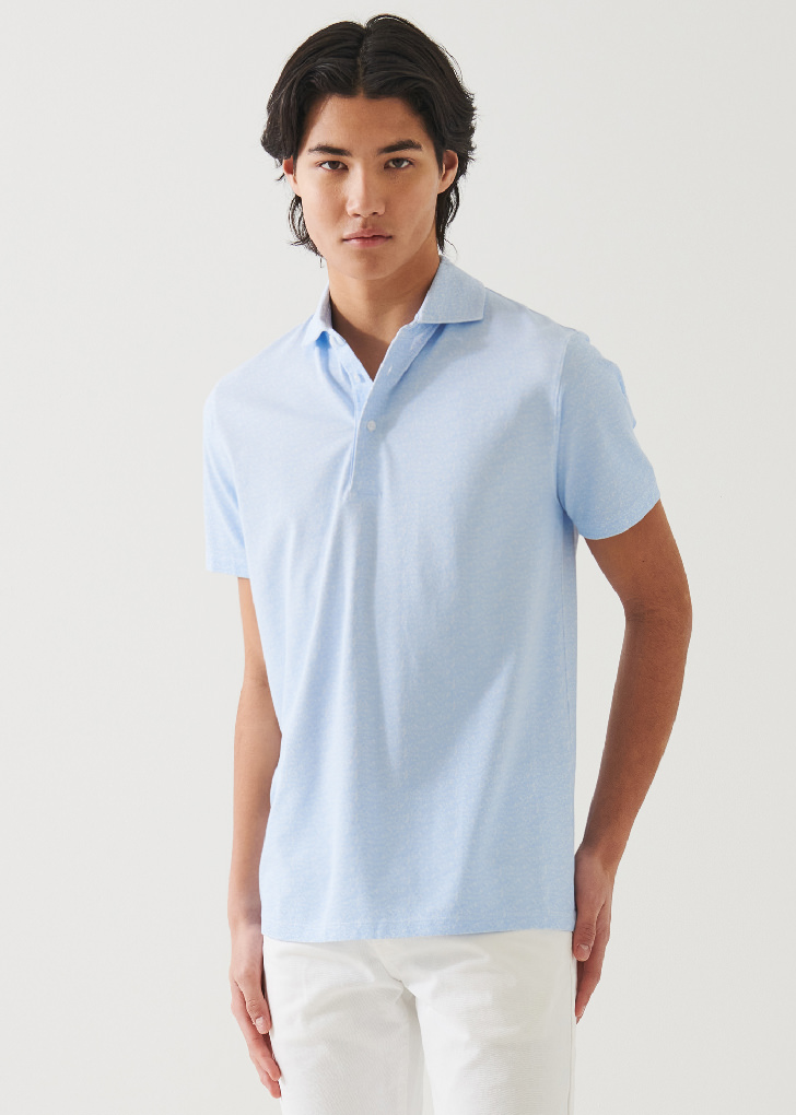 PIMA COTTON STRETCH PRINTED POLO