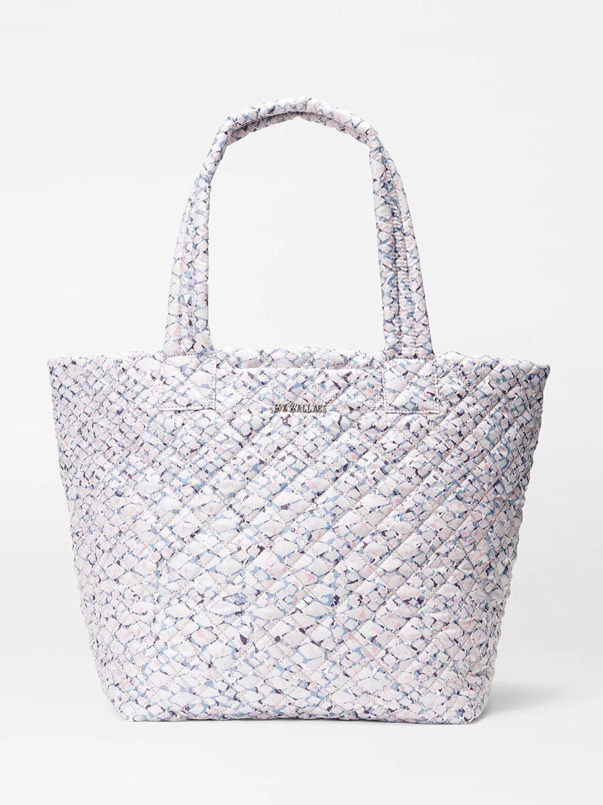 Image of MZ Wallace Medium Metro Tote Deluxe in Summer Shale Oxford