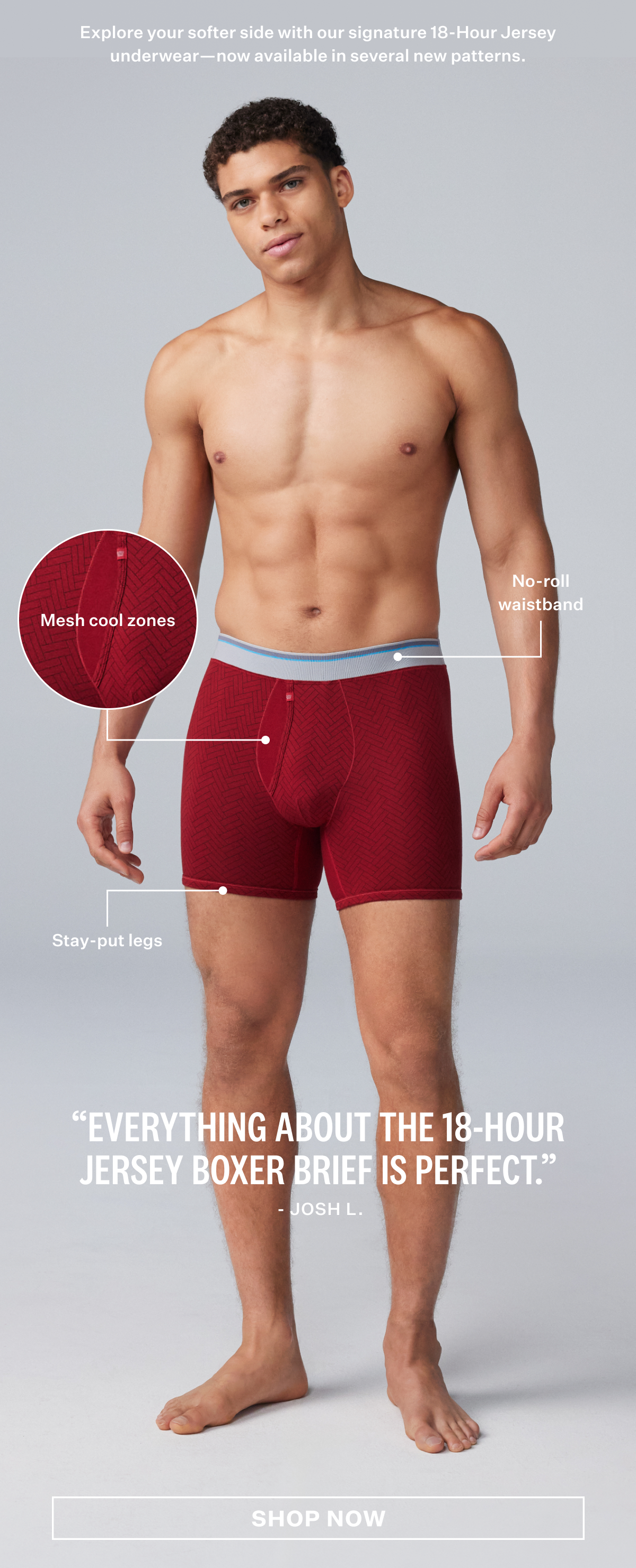 18-Hour Jersey Boxer Brief