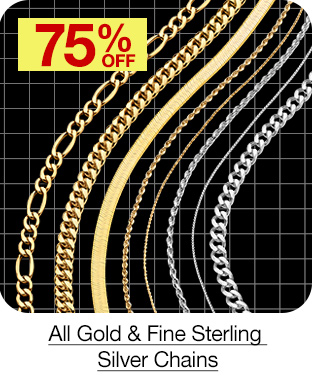 75% off All Gold & Fine Sterling Silver Chains