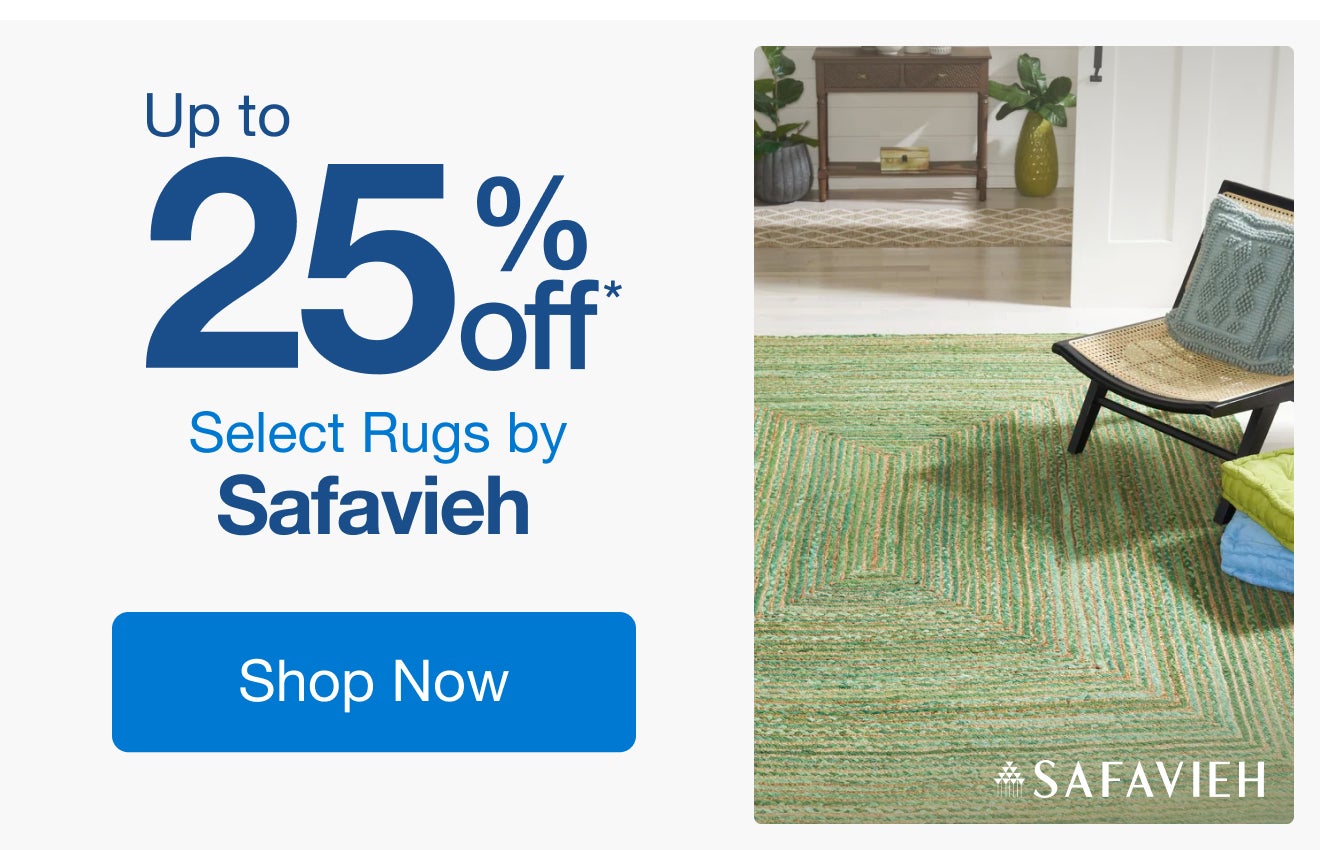 Up to 25% off Select Rugs by Safavieh*