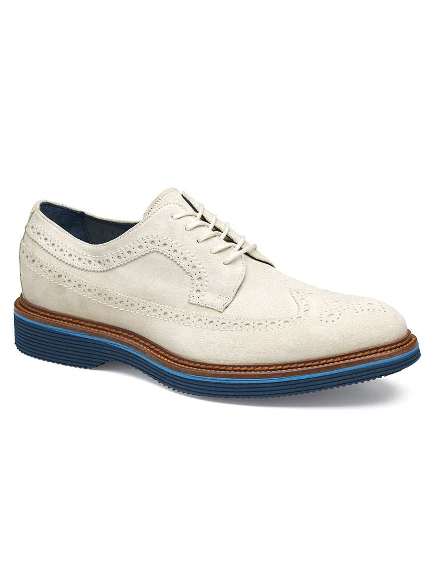 Image of J & M Collection Jenson Longwing in Off-White Italian Suede