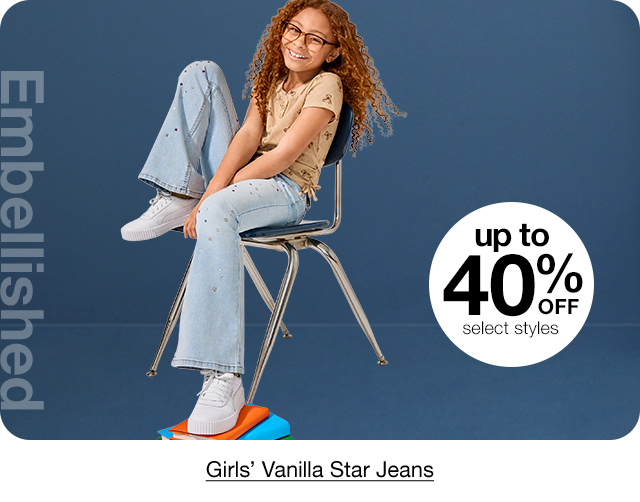 Up to 40% off select styles Girls' Vanilla Star Jeans