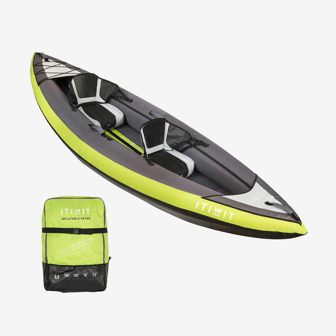 Itiwit Inflatable Recreational Sit-on Kayak with Pump 2 Person