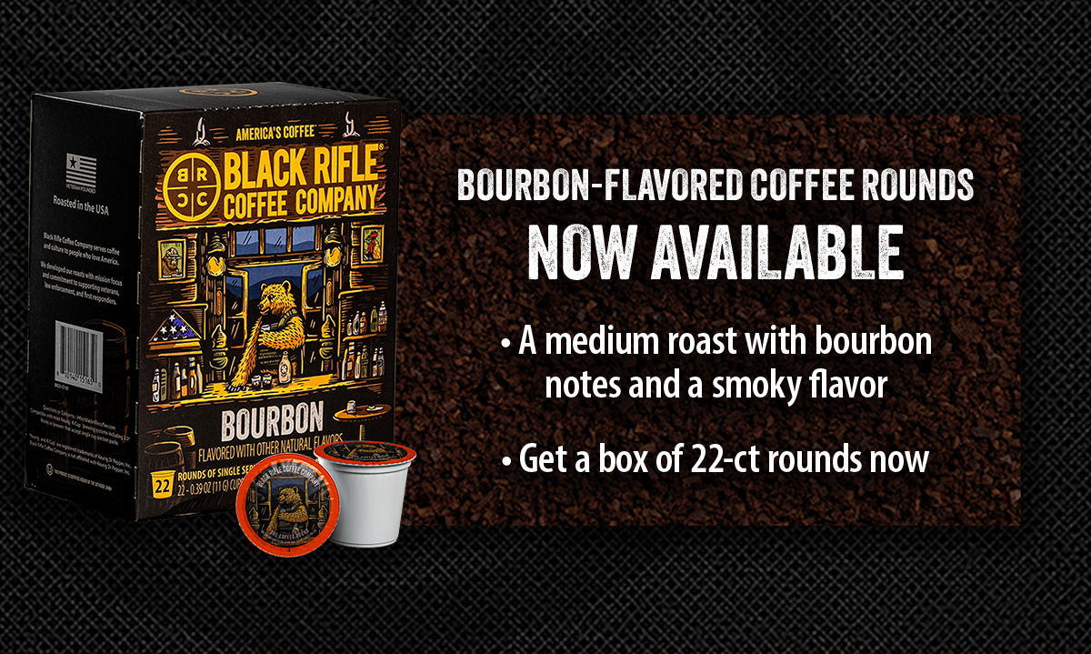 Bourbon-flavored coffee rounds are NOW AVAILABLE! 