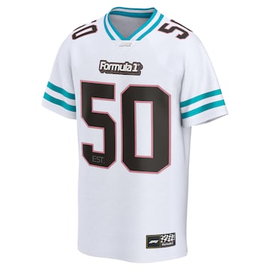  Fanatics Branded White Formula 1 Miami Grand Prix Football Jersey