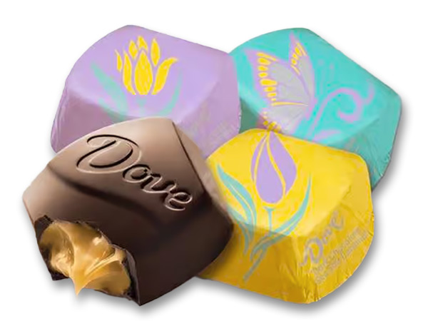 161463 - Dove Dark Chocolate and Sea Salt Caramel Tulips and Butterflies: 30-Piece Bag