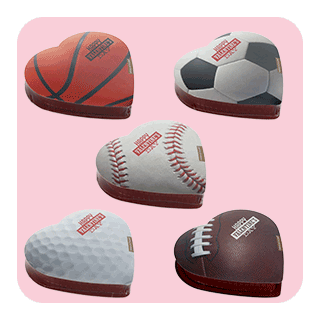 5 sports-themed candy boxes