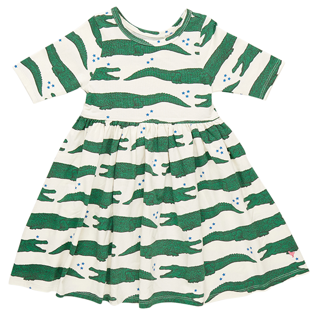 Image of Girls Organic Steph Dress - Crocodile Stars